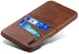 Huawei P30 Back Cover met Kunstlederen Coating Donkerbruin afbeelding 2