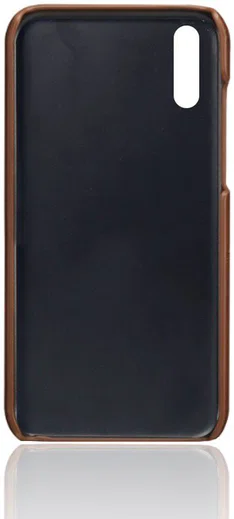 Huawei P30 Back Cover met Kunstlederen Coating Donkerbruin afbeelding 4