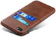 Apple iPhone SE 2020/2022 Back Cover Kunstlederen Coating Donkerbruin afbeelding 2