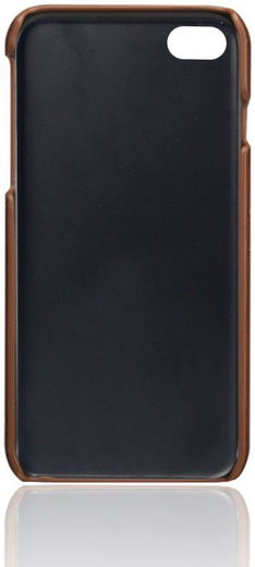 Apple iPhone SE 2020/2022 Back Cover Kunstlederen Coating Donkerbruin afbeelding 4