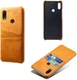 Xiaomi Redmi Note 7 Back Cover met Kunstlederen Coating Bruin afbeelding 4