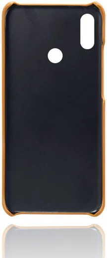 Xiaomi Redmi Note 7 Back Cover met Kunstlederen Coating Bruin afbeelding 5