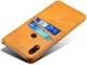 Xiaomi Redmi Note 7 Back Cover met Kunstlederen Coating Bruin afbeelding 2