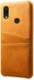 Xiaomi Redmi Note 7 Back Cover met Kunstlederen Coating Bruin afbeelding 1