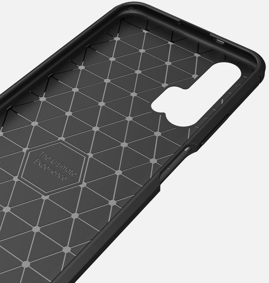Huawei Honor 20 Pro Geborsteld TPU Hoesje Zwart afbeelding 6
