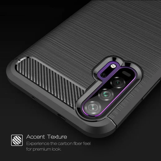 Huawei Honor 20 Pro Geborsteld TPU Hoesje Rood afbeelding 7
