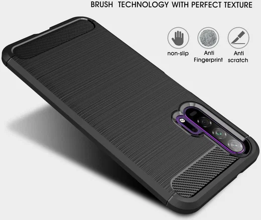 Huawei Honor 20 Pro Geborsteld TPU Hoesje Rood afbeelding 9