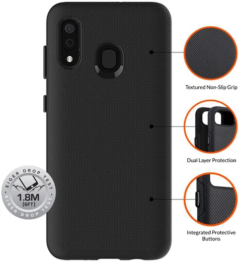 Eiger North Case Hybride Samsung Galaxy A50 Hoesje Back Cover Zwart afbeelding 3