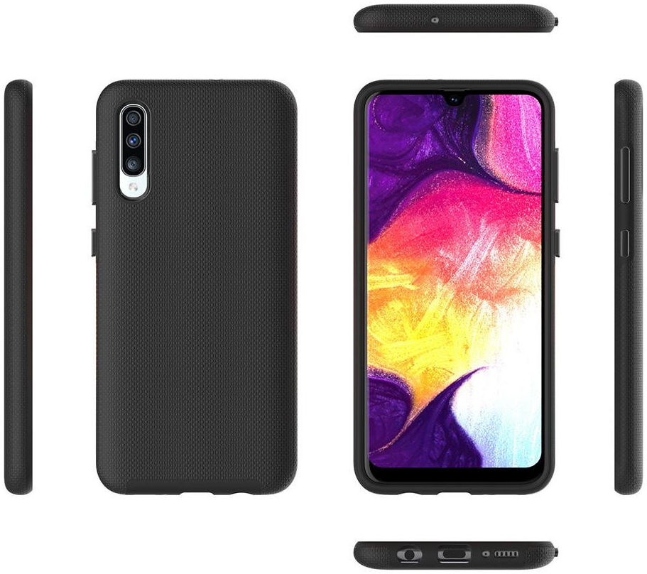 Eiger North Case Hybride Back Cover Samsung Galaxy A50 Hoesje Zwart afbeelding 7
