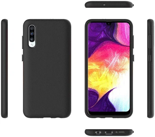 Eiger North Case Hybride Back Cover Samsung Galaxy A50 Hoesje Zwart afbeelding 7