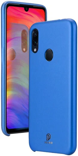 Dux Ducis Skin Lite Kunstleren Coating Hoesje Redmi Note 7 Blauw afbeelding 3