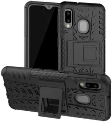 Samsung Galaxy A20e Robuust Hybride Hoesje Zwart afbeelding
