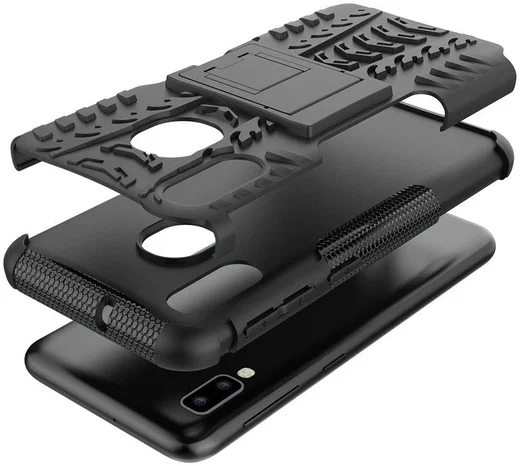 Samsung Galaxy A20e Robuust Hybride Hoesje Zwart afbeelding 6