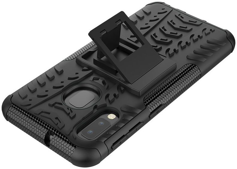 Samsung Galaxy A20e Robuust Hybride Hoesje Zwart afbeelding 7