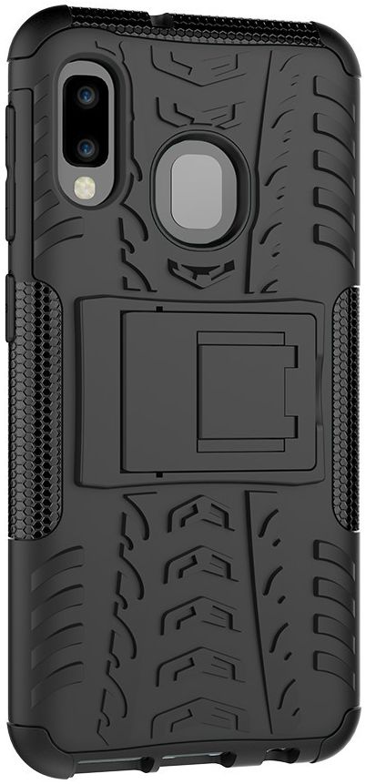 Samsung Galaxy A20e Robuust Hybride Hoesje Zwart afbeelding 8