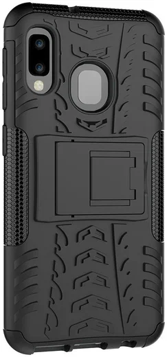 Samsung Galaxy A20e Robuust Hybride Hoesje Zwart afbeelding 8