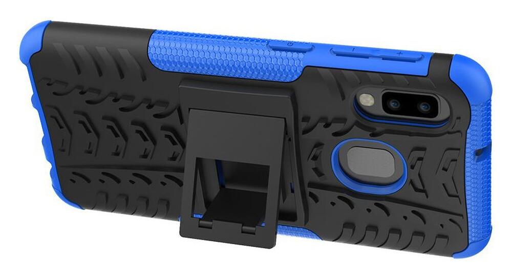 Samsung Galaxy A20e Robuust Hybride Hoesje Blauw afbeelding 5