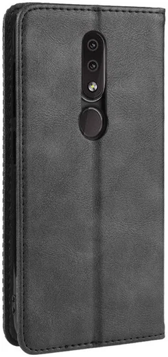 Nokia 4.2 Stijlvol Vintage Portemonnee Hoesje Zwart afbeelding 5