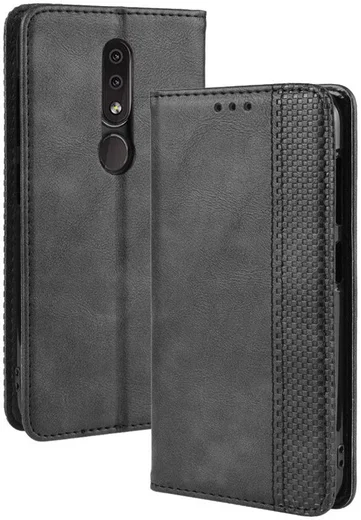 Nokia 4.2 Stijlvol Vintage Portemonnee Hoesje Zwart afbeelding 6