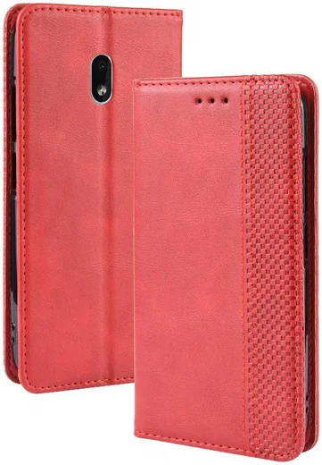 Nokia 2.2 Stijlvol Vintage Portemonnee Hoesje Rood afbeelding 6