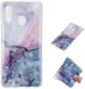 Samsung Galaxy A20E TPU Back Cover met Marmer Print Blauw afbeelding 5