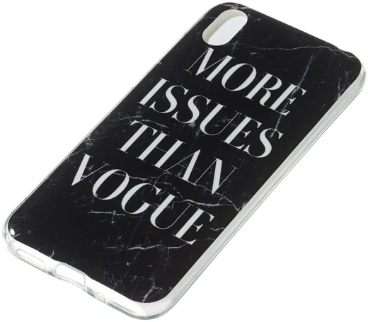 Huawei Y5 (2019) TPU Back Cover met Marmer Print Zwart afbeelding 2