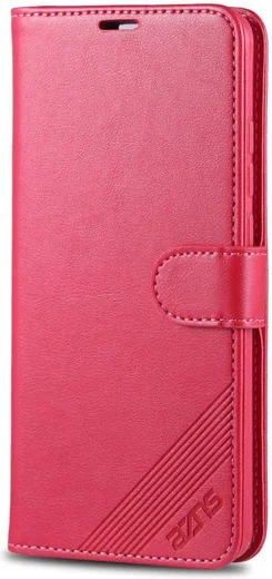 AZNS Xiaomi Mi 9T Portemonnee Stand Hoesje Rood afbeelding 3