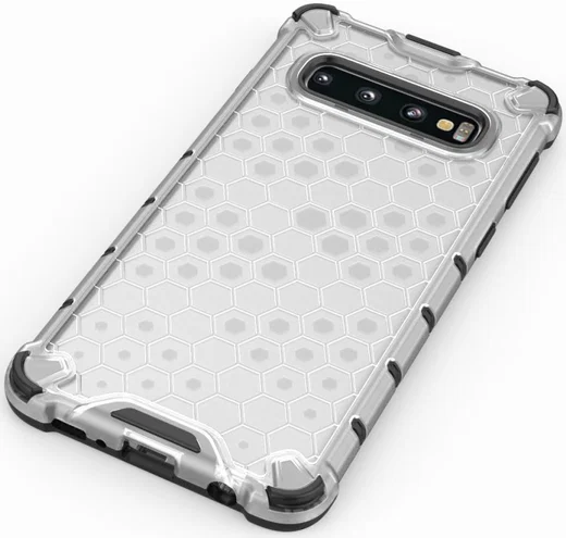 Samsung Galaxy S10 Hybride Honinggraat Hoesje Transparant afbeelding 5