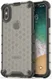 Apple iPhone XS Hybride Honinggraat Hoesje Transparant Zwart afbeelding 1