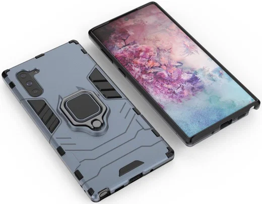 Samsung Galaxy Note 10 Hybride Kickstand Hoesje Blauw afbeelding 3