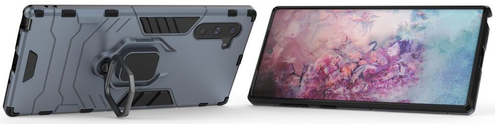 Samsung Galaxy Note 10 Hybride Kickstand Hoesje Blauw afbeelding 5