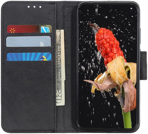 Samsung Galaxy Note 10 Litchi Skin Portemonnee Hoesje Zwart afbeelding 1