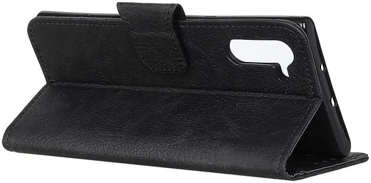 Samsung Galaxy Note 10 Litchi Skin Portemonnee Hoesje Zwart afbeelding 4