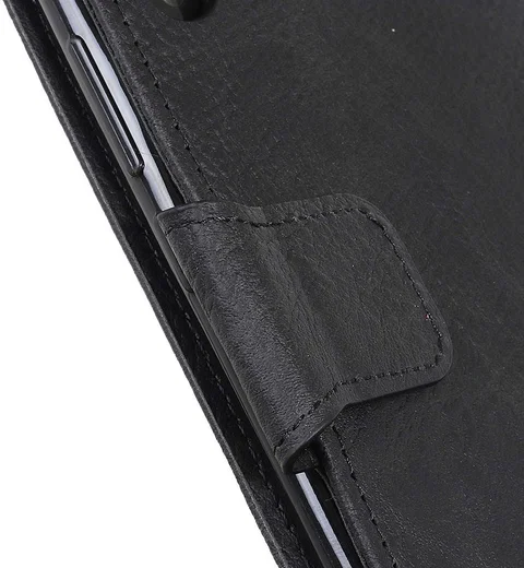Samsung Galaxy Note 10 Litchi Skin Portemonnee Hoesje Zwart afbeelding 7