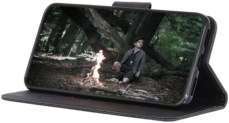 Samsung Galaxy Note 10 Litchi Skin Portemonnee Hoesje Zwart afbeelding 8