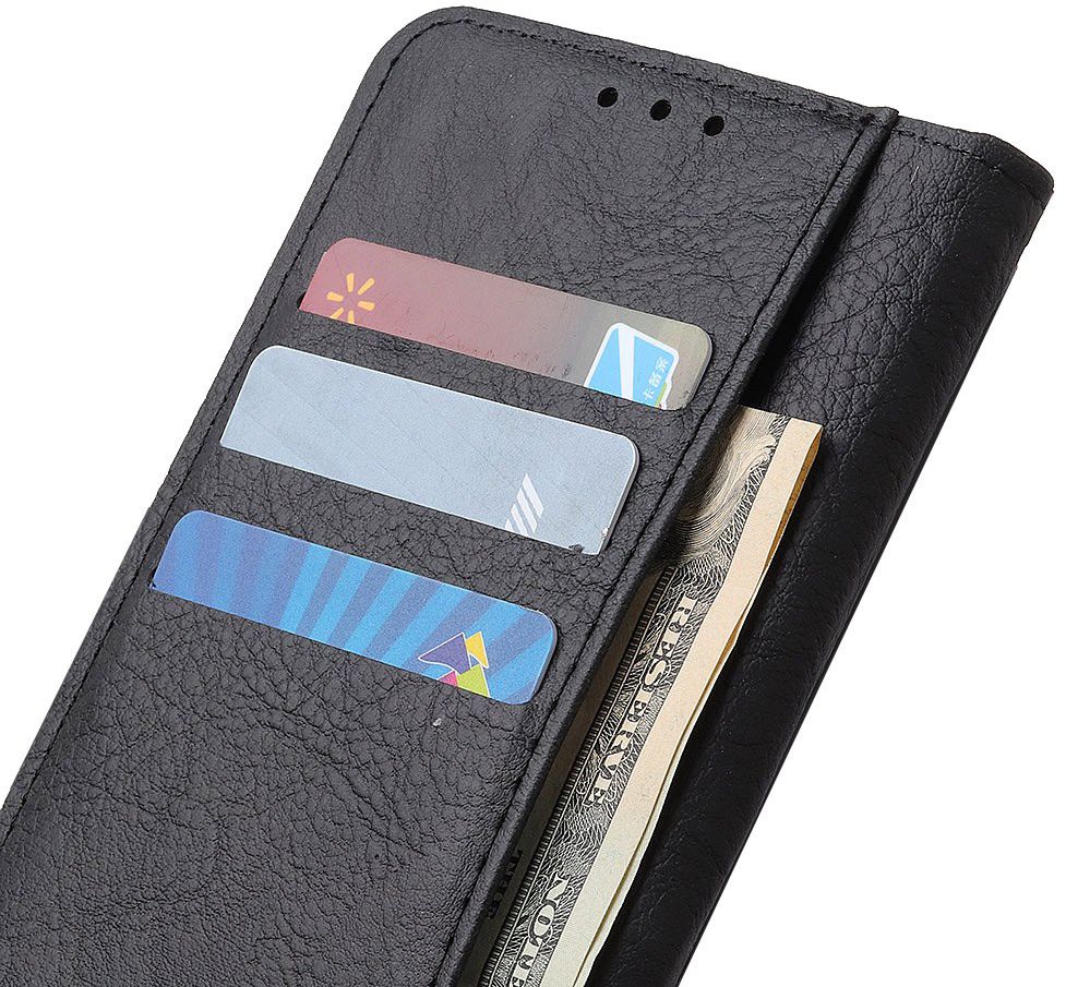 Samsung Galaxy Note 10 Litchi Skin Portemonnee Hoesje Zwart afbeelding 9