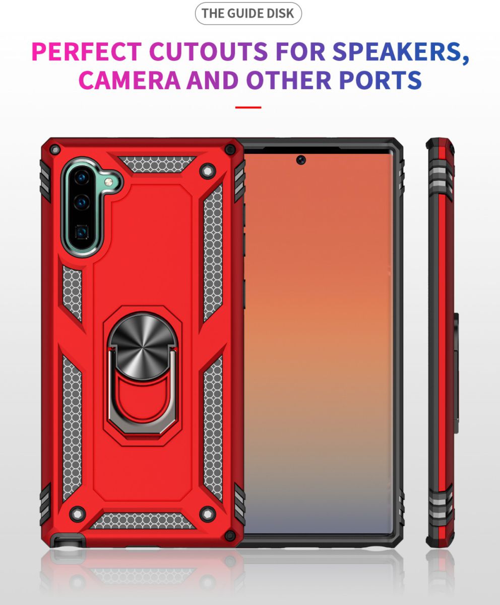 Samsung Galaxy Note 10 Hybride Hoesje met Kickstand Zwart afbeelding 4