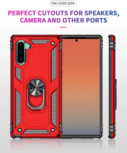 Samsung Galaxy Note 10 Hybride Hoesje met Kickstand Zwart afbeelding 4