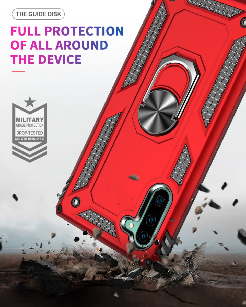 Samsung Galaxy Note 10 Hybride Hoesje met Kickstand Zwart afbeelding 5