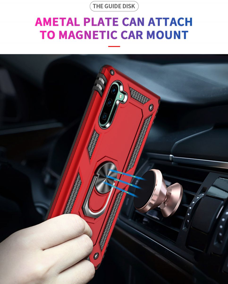 Samsung Galaxy Note 10 Hybride Hoesje met Kickstand Zwart afbeelding 7