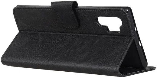 Samsung Galaxy Note 10 Plus Litchi Skin Portemonnee Hoesje Zwart afbeelding 4