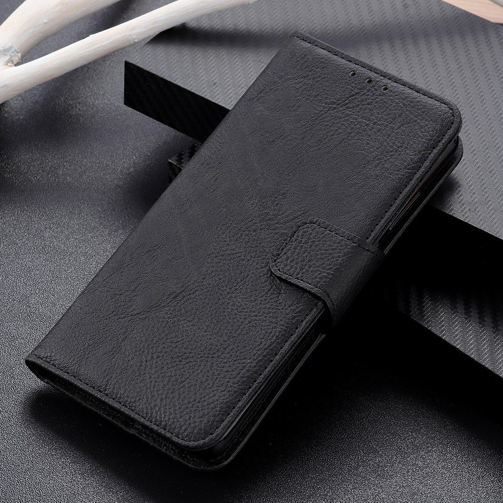 Samsung Galaxy Note 10 Plus Litchi Skin Portemonnee Hoesje Zwart afbeelding 5