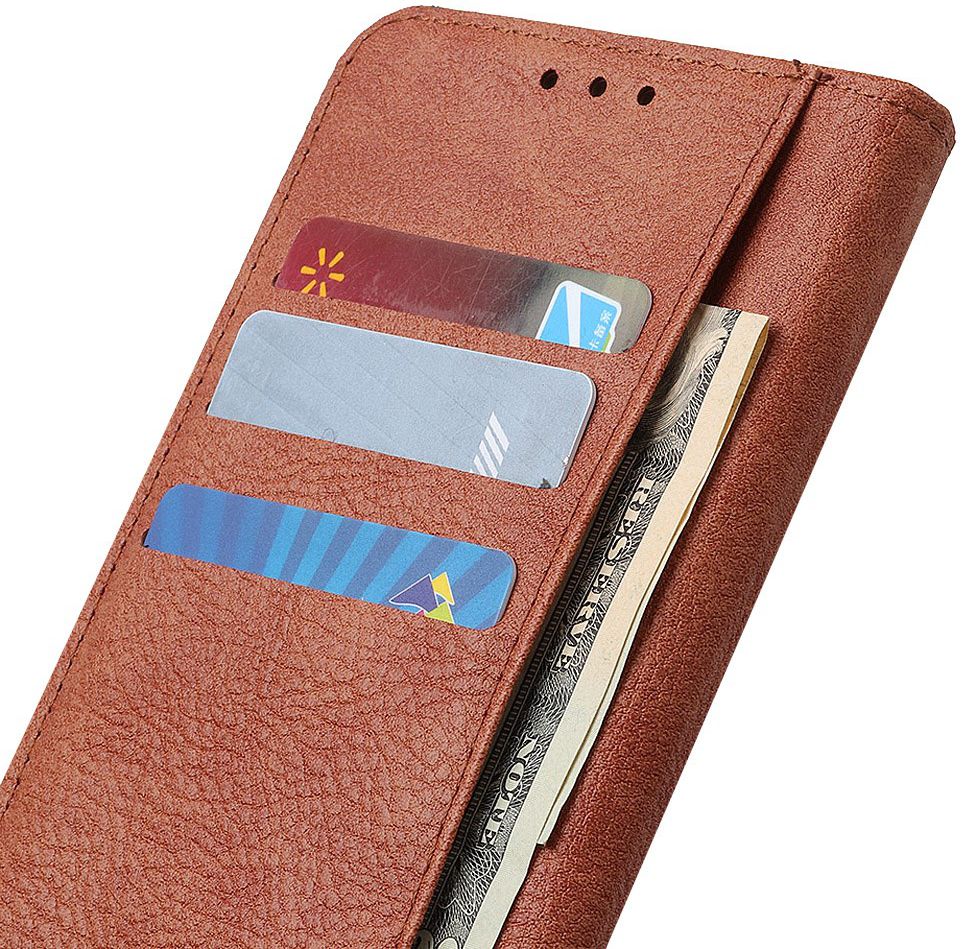 Samsung Galaxy Note 10 Plus Litchi Skin Portemonnee Hoesje Bruin afbeelding 10