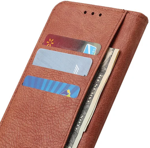 Samsung Galaxy Note 10 Plus Litchi Skin Portemonnee Hoesje Bruin afbeelding 10