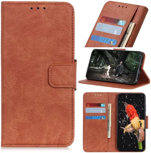 Samsung Galaxy Note 10 Plus Litchi Skin Portemonnee Hoesje Bruin afbeelding 3