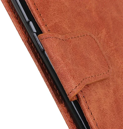 Samsung Galaxy Note 10 Plus Litchi Skin Portemonnee Hoesje Bruin afbeelding 9