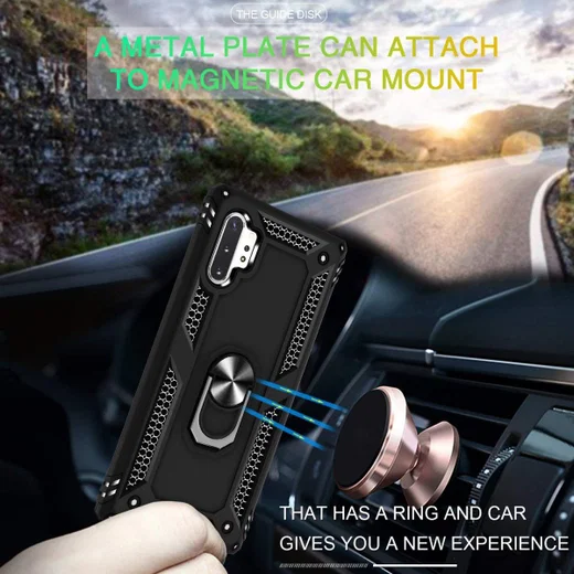 Samsung Galaxy Note 10 Plus Hybride Kickstand Hoesje Zwart afbeelding 4