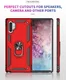 Samsung Galaxy Note 10 Plus Hybride Kickstand Hoesje Rood afbeelding 12