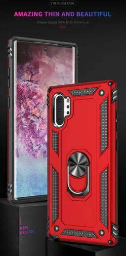 Samsung Galaxy Note 10 Plus Hybride Kickstand Hoesje Rood afbeelding 6