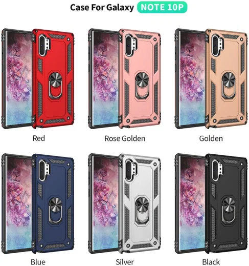 Samsung Galaxy Note 10 Plus Hybride Kickstand Hoesje Rood afbeelding 10